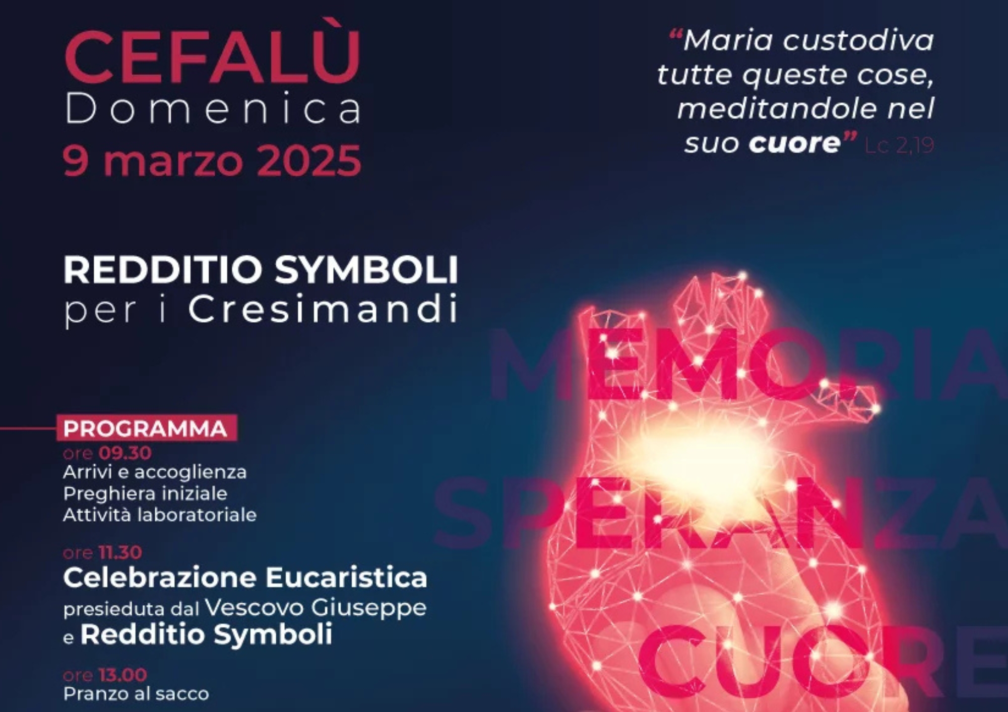 Diocesi: domenica 9 marzo l’annuale appuntamento con la Redditio Symboli per i Cresimandi